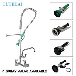 Brass bếp Vòi Mixer <span class=keywords><strong>tap</strong></span> Wall Mount nhà hàng công nghiệp dual-lỗ pre-rửa <span class=keywords><strong>tap</strong></span> cho khách sạn - Product Image 2