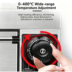 Forno a Gas LPG Commerciale a 3 Piani e 3 Vassoi in Acciaio Inox ad Alta Efficienza per Cottura di <span class=keywords><strong>Pizza</strong></span> e Pane - Product Image 6