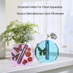 튜브 화병 꽃 레진 몰드 키트 DIY 수제 시험관 화분 실리콘 몰드 홈 데코레이션 거실 사무실 테이블 화병 - Product Image 3