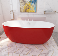 Baignoire d'hôtel en acrylique avec hydromassage, jets d'eau, spa à remous