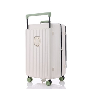 Factory Wholesale Luxury Custom LOGO Business <b>Light</b> Weight Durable Travel Luggage Front Opening <b>Suitcase</b> Wide Pull Rod <b>Suitcase</b> - Product Image 2