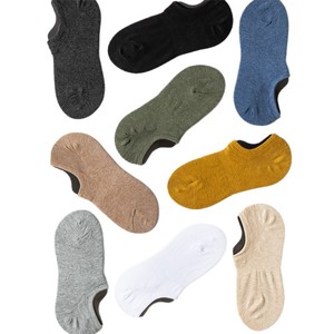 Men's Invisible Socks Pure Cotton Non-Slip Solid Color Summer Boat Socks Casual Wear - Product Image 5