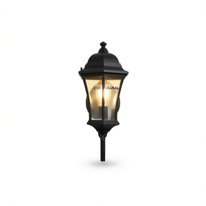 Lampe murale extérieure vintage en aluminium noir 110-240V, éclairage de porche, patio, jardin, modèle D0100XFA5BA, ampoule non incluse - Product Image 1