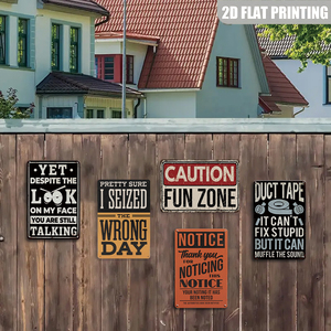 Plaque Métallique Décorative Murale Effet Vieilli Rustique avec Citation d'Avertissement <span class=keywords><strong>Sarcastique</strong></span> et Amusante pour la Maison, le Bar, le Garage, la Cave des Hommes, la Chambre à Coucher, Cadeau - Product Image 4