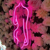Enseigne néon LED personnalisée en forme de dos de femme nue sexy, décoration de fête en boîte de nuit, lumière LED