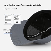 Lackpard Gorra de béisbol deportiva unisex 100% Poliéster Denim Repelente al agua Ciclismo al aire libre Night Run Hat Patrón de letras Cara pequeña