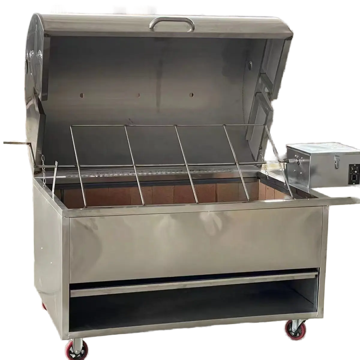 Commercial Smokeless Charcocal Roasting Baking Duck Grill Oven/Automatic Rotary Whole Mutton Leg Roasted Barbecue Machine