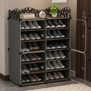 Simple Shoe Rack Multi Layer Dustproof Storage Standing Type Entryway Bedroom Indoor <b>Plastic</b> Shoes Organizer - Product Image 2