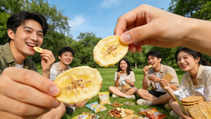 Snack Saludable Dulce y Crujiente Sin Azúcar Nutritivo Plátano y <span class=keywords><strong>Kiwi</strong></span> Liofilizados en Rodajas Envasadas al Vacío - Product Image 3
