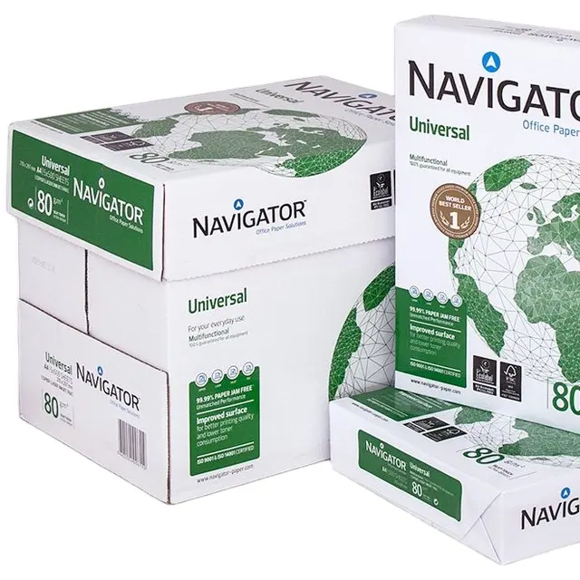 ورق Navigator A4, ورق A4 عالمي ، ورق أبيض ، طابعة 80gsm ، ناسخة بالليزر مع عينات مجانية متاحة