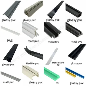 Profilés en plastique rigide PVC/PA6/PC/ABS pour réfrigération, protection des bords en PVC, fabricant d'extrusion de plastique sur mesure