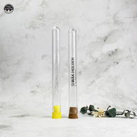 Tubes à essai en plastique PS avec bouchon en liège personnalisés avec logo pour l'emballage de thé, d'épices, de fleurs et d'échantillons premium