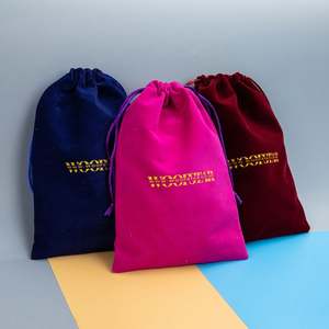 Wholesale Recyclable Red Velvet Fabric Perfume <b>Bag</b> Reusable Drawstring Pouch High End Luxury Jewelry Customizable <b>Gift</b> <b>Bags</b> - Product Image 5