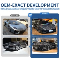 Kit carrosserie style SVR pour Lamborghini Aventador LP700, demi-carbone, pare-chocs avant, diffuseur arrière, jupes latérales, kit aérodynamique