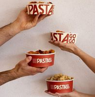 Contenedor Redondo para Comida para Llevar, Construcción Rígida, Múltiples Capacidades, Diseño a Prueba de Fugas, Resistente a la Grasa, Logotipo Personalizado Impreso