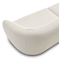 Canapé modulaire en tissu performant en forme de L FERLY avec ottoman, meubles de salon reconfigurables