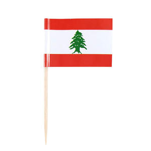 Drapeaux de cure-dents du Liban, petits mini-drapeaux <span class=keywords><strong>libanais</strong></span> pour cupcakes, drapeaux de cure-dents pour cocktails du Liban - Product Image 2