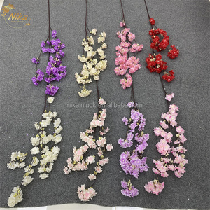 <span class=keywords><strong>NIKA</strong></span> Centre de table personnalisé en fleurs artificielles en plastique, pêches, fleurs de cerisier, camélias en soie pour la décoration de fêtes et de la maison - Product Image 5