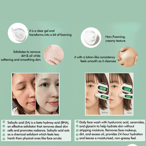 Detergente idratante schiumogeno SA levigante per pelli secche grasse lozione idratante cura della pelle - Product Image 5