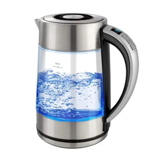 Vendita calda orientale migliore 1.7L riscaldatore per tè in vetro per la casa bollitore per tè pentola in vetro elettrodomestici da cucina bollitore elettrico per acqua in vetro elettrico