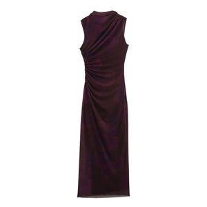 Vestido Midi de Verano para Mujer, Diseño Vintage, Textura Sedosa, Sin Mangas - Product Image 6