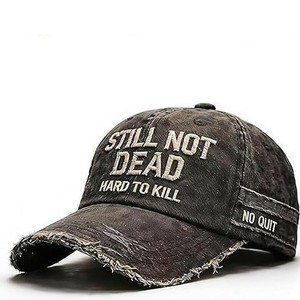 Cappellino da Baseball Ricamato Cross Border STILL NOT DEAD - Stile Vintage Burr a 6 Pannelli Regolabile per Tutte le Stagioni - Product Image 4