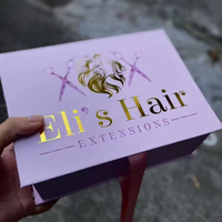 Boîtes cadeaux rigides violettes haut de gamme personnalisées pour montres, avec logo doré en relief, pour emballages cadeaux de festival