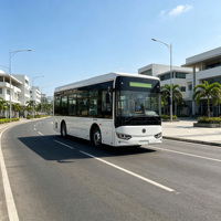 Bus électrique HQK6855 8m 56 passagers 18-27 sièges Autonomie 350 km Batterie LFP Suspension pneumatique
