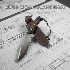 <span class=keywords><strong>Cuchillo</strong></span> de Camping Hecho a Mano de Acero J2 de Alta Calidad, Hoja de Punta Clip de Espiga Completa, Funda de Cuero Personalizable, Madera de Palisandro OEM, DIY, 1 Año de Garantía - Product Image 3