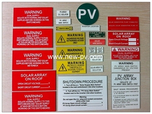 Étiquette solaire photovoltaïque autocollante résistante aux UV pour les systèmes d'Australie, de Nouvelle-Zélande et des Fidji avec une garantie de 25 ans contre la décoloration - Product Image 3