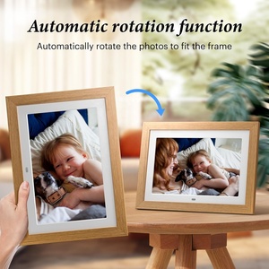 8 Inch Digital Picture Frame with Remote Control, 1280 * 800 IPS Full View Ultra Clear Screen with Removable Wooden Frame - Product Image 4