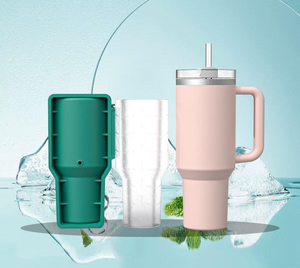 Bac à glaçons en silicone sans BPA, flexible et anti-déversement, idéal pour les boissons fraîches et le café glacé toute la journée - Vert - Product Image 3