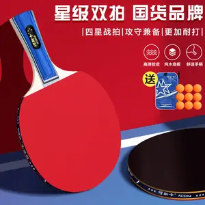 Juego de raquetas de tenis de mesa de alta calidad Logotipo personalizado 4 raquetas 6 bolas Raqueta de tenis de mesa neta