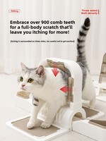 Nouveau jouet pour chat multifonctionnel en plastique, distributeur de nourriture, auto-amusant, anti-ennui, baguette de chat et griffoir, pour aire de jeux éducative
