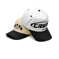 Casquette de baseball à 5 panneaux bicolore en coton avec logo brodé 3D personnalisé pour hommes – Style sport et course