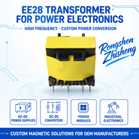 Transformateur d'alimentation à découpage EE28 220V 120V 24V 15V 12V pour amplificateur audio, montage sur circuit imprimé, en aluminium et cuivre