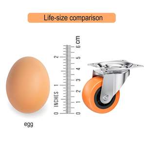 JZM 1 Zoll weiche Polyurethan-Lenk rollen 360 Rotation Langlebiges Design für Aufbewahrung boxen und kleine Möbel - Product Image 2