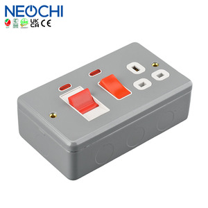 Bán buôn sang trọng kim loại mạ 45A dp nồi điều khiển đơn vị chuyển đổi ổ cắm với Neon - Product Image 1