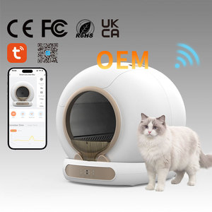Smart Cat Litter Box Automatic 65L Round <b>Plastic</b> <b>Dust</b>-Free Odor Control Easy Clean Closed Design for Cats - Product Image 4