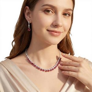 <span class=keywords><strong>ชุด</strong></span>เครื่องประดับเจ้าสาวสไตล์<span class=keywords><strong>เกาหลี</strong></span>แบบใหม่ ต่างหูและสร้อยคอทองแดงประดับเพชรทรงห<span class=keywords><strong>ย</strong></span>ดน้ำ สำหรับ<span class=keywords><strong>ชุด</strong></span>แต่งงาน ดีไซน์เฉพาะกลุ่มสำหรับ<span class=keywords><strong>ผู้หญิง</strong></span> - Product Image 1