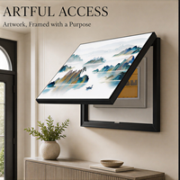 Panneau décoratif encadré pour cache-boîtier de distribution mural, idéal pour cache-compteur, armoire électrique, intérieur de maison ou d'hôtel