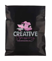 Enveloppes d'expédition en polyéthylène noir mat personnalisées, imperméables, auto-adhésives, pochettes en plastique, polymailer, sac de courrier