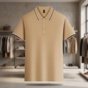 เสื้อเชิ้ตผู้ชายแบรนด์เนม โพลีเอสเตอร์ 100% คุณภาพสูง ทอเนื้อแน่น ไซส์ใหญ่ สไตล์ลำลอง แบบ Old Money แขนสั้น ทันสมัย พิมพ์ลายดิจิทัล - Product Image 2