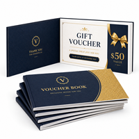 Impression personnalisée professionnelle, papier d'art de haute qualité, livre de bons cadeaux, coupon, livret de bons de réduction pour le marketing d'entreprise