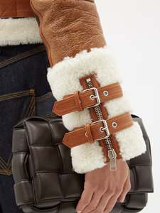 Manteau décontracté pour femmes Offres Spéciales avec manteaux de veste d'aviateur <span class=keywords><strong>en</strong></span> peau de mouton chaude, boucles latérales aux poignets et fermeture éclair aux FC, manteaux de veste - Product Image 6