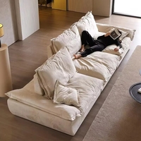 Canapé moderne simple au design innovant, réglable, populaire, pour salon, convertible en lit, en tissu velours doux, canapé nuage pour la maison