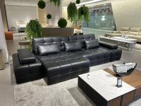 Ensemble de canapés modulaires modernes de grande taille, canapé moelleux à bulles, revêtement en cuir synthétique, rembourrage en éponge pour hôtels