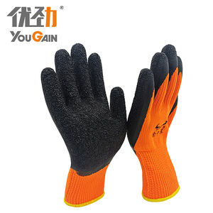 Guantes DE SEGURIDAD arrugados recubiertos de látex profesionales para construcción y jardinería Desgaste cómodo para el trabajo y la protección - Product Image 2