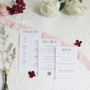 象牙口袋折叠请柬带RSVP信封婚礼请柬用品口袋信封婚礼请柬 - Product Image 6