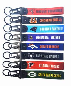 NFL Rugby Mỹ bóng đá ngắn thể thao dây buộc Keyring tùy chỉnh chuỗi dây đeo cổ tay kim loại móc chìa khóa dây buộc Keychain - Product Image 4